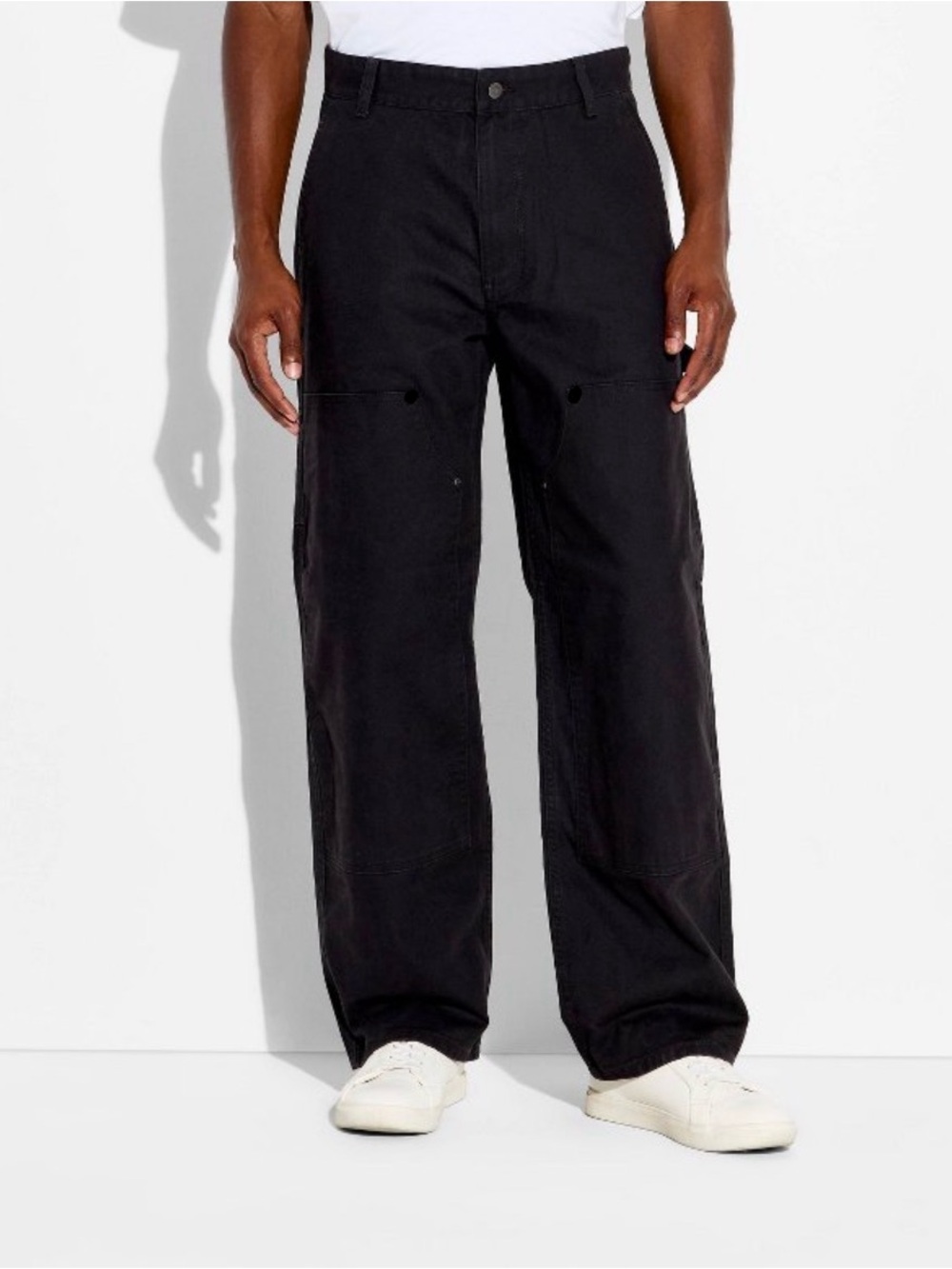 Original Use Men's Relaxed Cargo-Style Jeans - Black